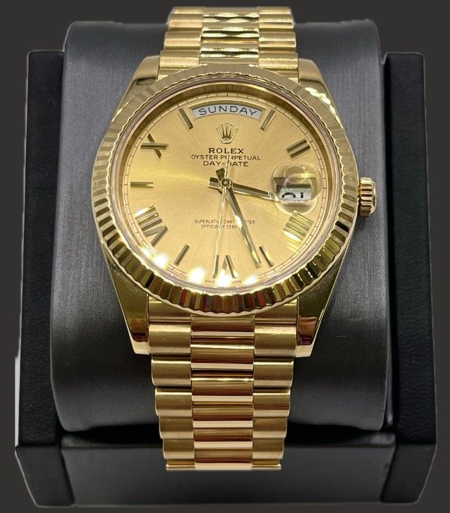 18k gold day date rolex best sale