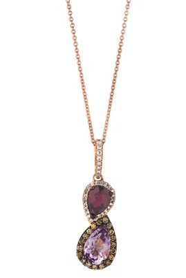 LeVian Garnet Amethyst Pendant