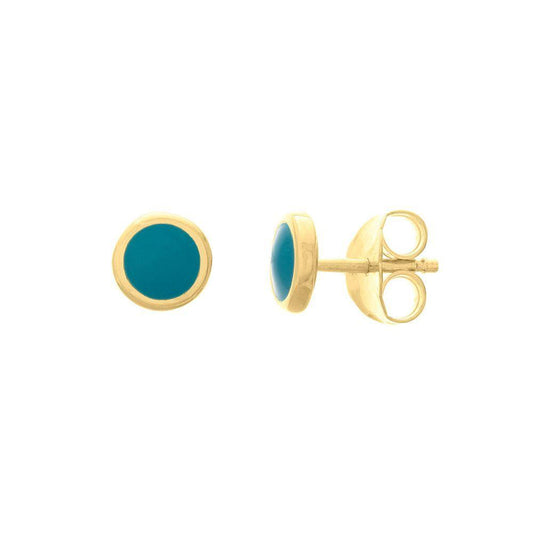 14ky Enamel Stud Earrings