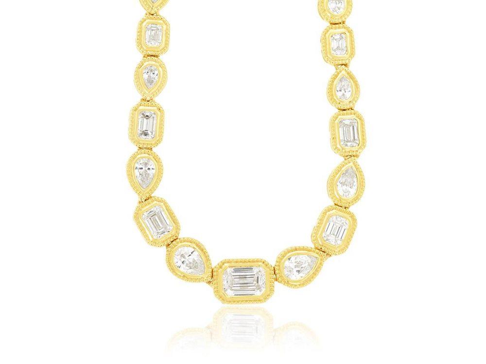 2.50ctw 14ky Mixed Shape Diamond Necklace