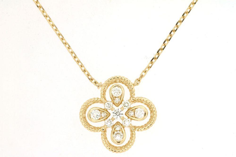 14ky Diamond Clover Necklace