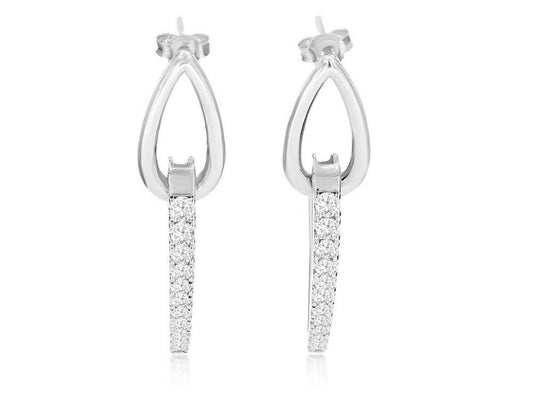 14kw Diamond Dangle Earring