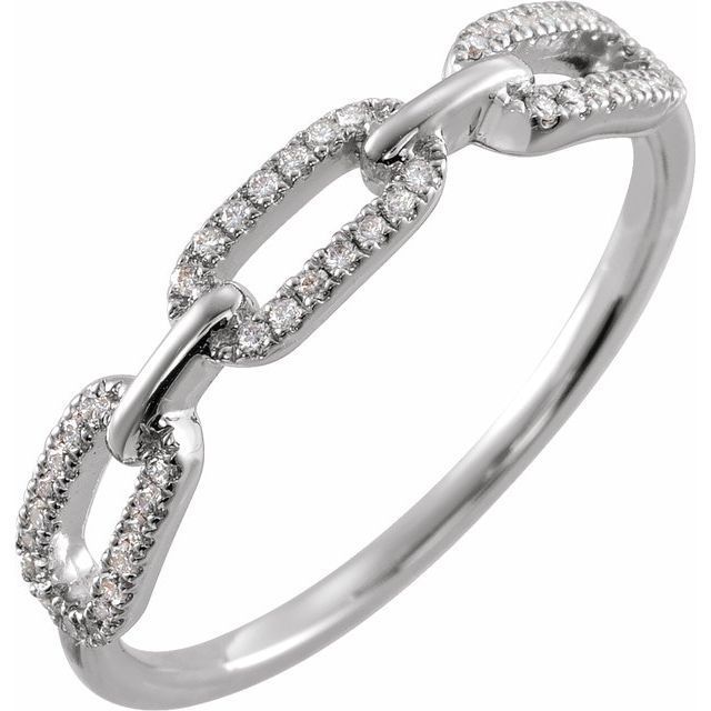 14kw Diamond Link Ring