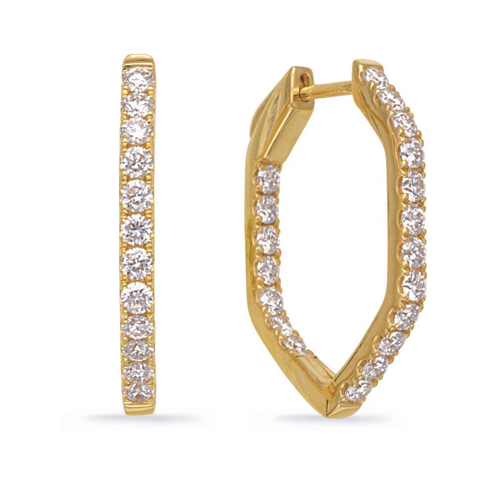 1.25ctw 14ky Diamond Hoops