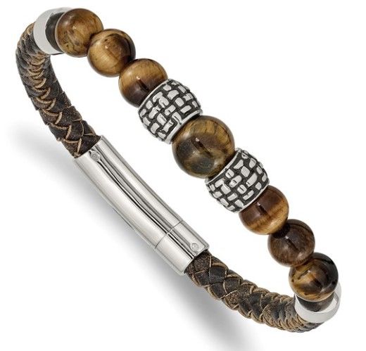 Stainless Tigers Eye Bracelet