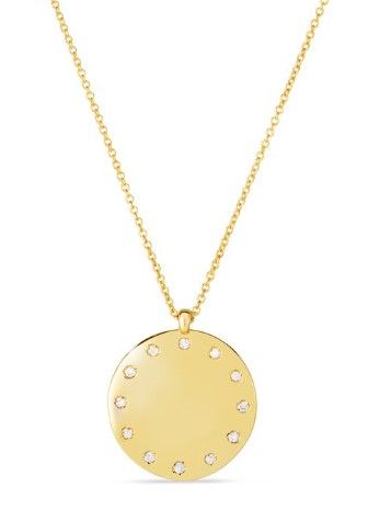 14ky Diamond Disk Necklace