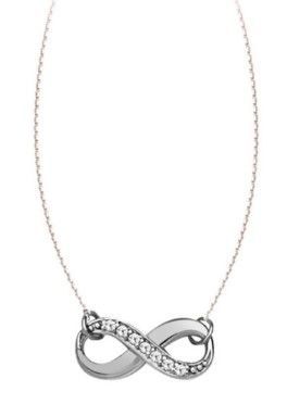 14kw Diamond Infinity Necklace