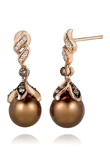 LeVian Pearl Dangle Earrings